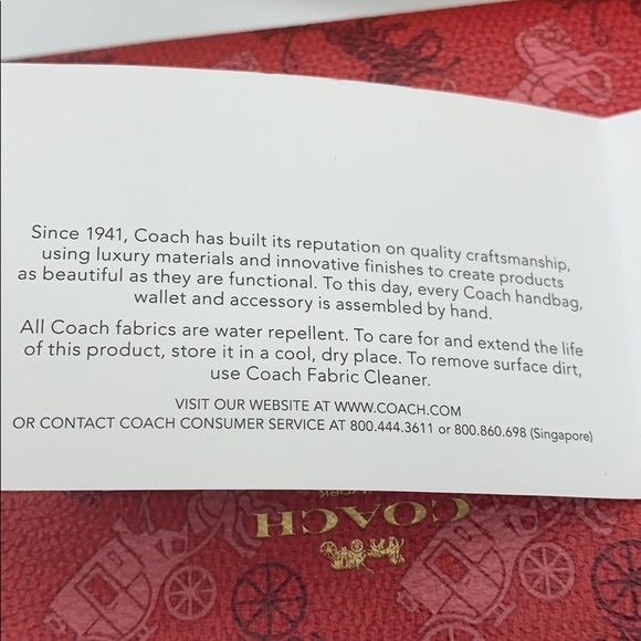 COACH Corner Zip Wristlet Im/bright red/cherry mul - Picture 14 of 14